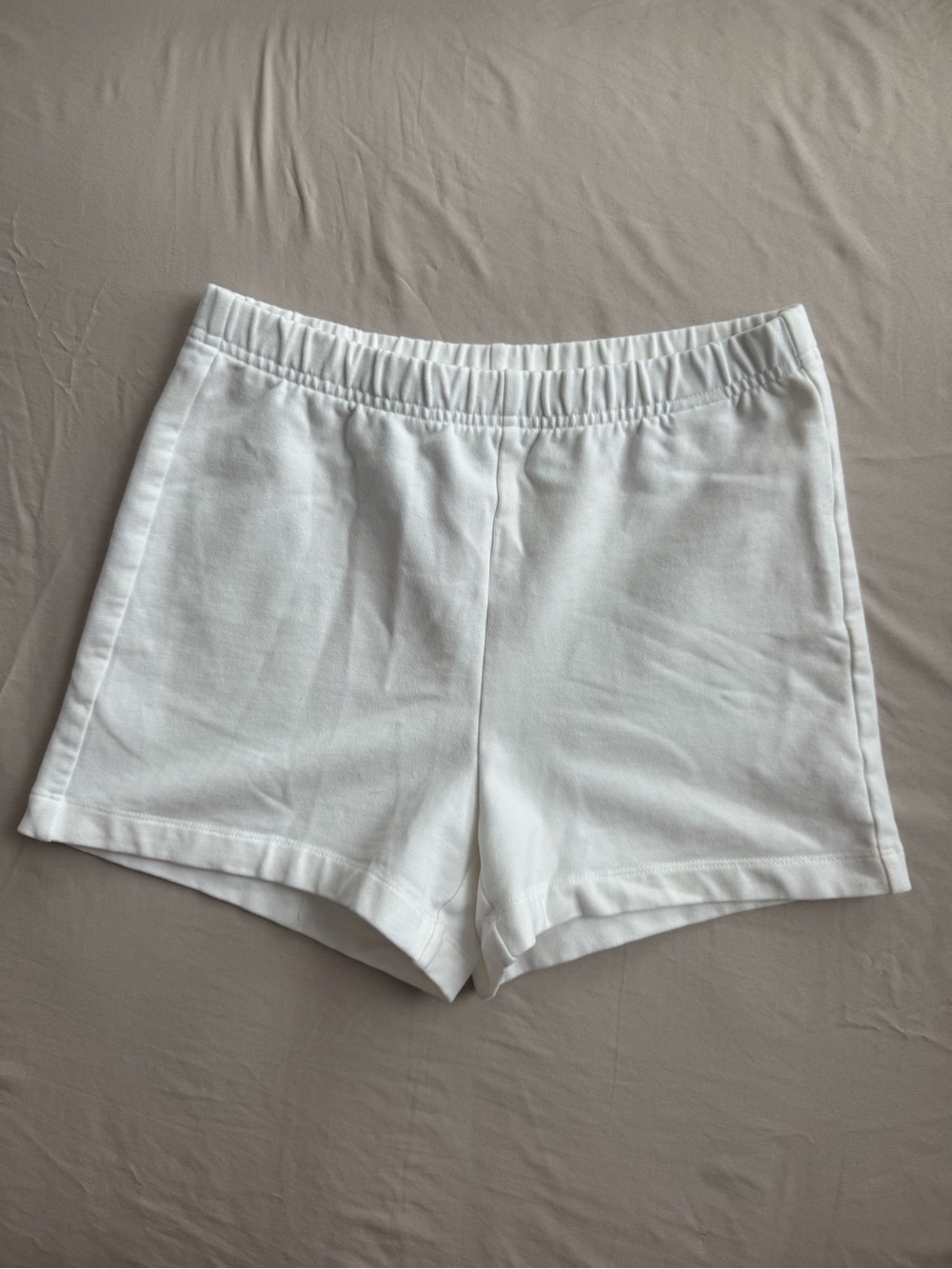 Aritzia the group babaton high waist cotton white sweat shorts xs